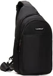 Мужская сумка слинг тканевая, черный Lanpad sum0028752