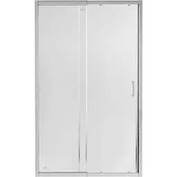 Душевые двери в нишу Qtap Taurus CRM2013-14.C6 130-140x185 см, стекло Clear 6 мм, покрытие CalcLess, универсальное, прозрачное