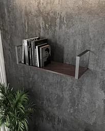 Полиця для книг і декору Moreli XS-21 Bl у стилі лофт 600x220x220 мм Чорний/Венге магія (mo-xs21-black-venge)