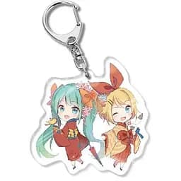 Брелок акриловый Вокалоид Хацунэ Мику Кагаминэ Рин Vocaloid Miku Hatsune Kagamine Rin 5 см