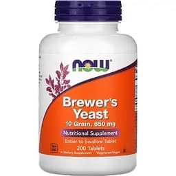 Натуральная добавка NOW Brewer's Yeast, 200 таблеток