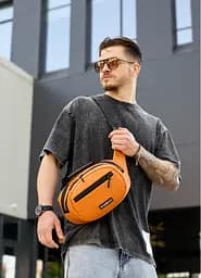 Сумка через плечо бананка Sambag Flex оранжевая 30×17×10 см (85351029m)