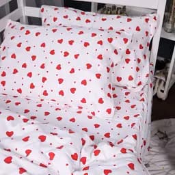Підковдра MirSon Фланель 015 Love 110х140 см Червоно-біла (2200009652745) - мініатюра 5
