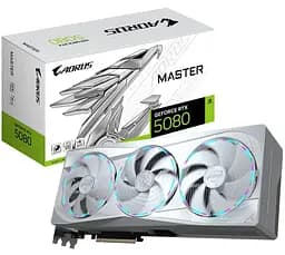 Відеокарта GIGABYTE RTX 5080 16GB AORUS MASTER ICE (GV-N5080AORUSM ICE-16GD) (GDDR7, 256 bit, PCI-E v5.0 x16) - мініатюра 10