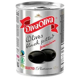 Маслини чорні без кісточки відбірні Diva Oliva Platinum 425 мл (390 г)