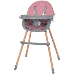 Стульчик для кормления El Camino ME 1111 LUMI Обивка из экокожи, розовый