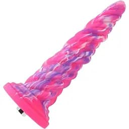 Фантазійний фалоімітатор 10.12″ для секс-машин Hismith Silicone Dildo rose Monster Series, KlicLok