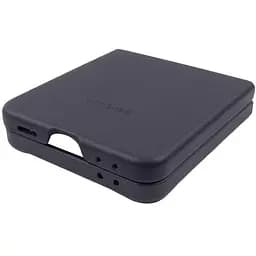 Шкіряний чохол Leather Case (AAA) для Samsung Galaxy Z Flip7 Dark Gray - мініатюра 4