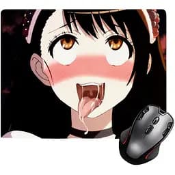 Ігрова поверхня Nextprint Брюнетка Ахегао - Ahegao 300 х 250 мм (14982)