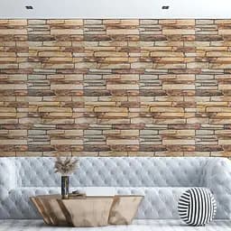 Панель стінова 3D 700x700x4mm коричневий сланець (D) SW-00002002 - мініатюра 5