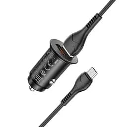 Адаптер автомобільний HOCO Micro USB Cable Developer dual port car charger set NZ1 36W набір чорний - мініатюра 4