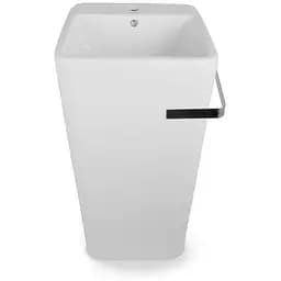 Умивальник Newarc Aqua 40x40 підлоговий з тримачем для рушника білий 9412W, Білий