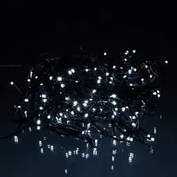 Уличная гирлянда Бахрома GarlandoPro 12 м 200 LED черная проволока Белая 12MBW