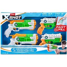 Бластер Zuru X-Shot Fast Fill Combo Pack 2 Micro And 2 Nano водный 2 шт. (11856R)