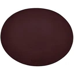 Круглий килимок для мишки BlankNote з натуральної шкіри бордовий краст 