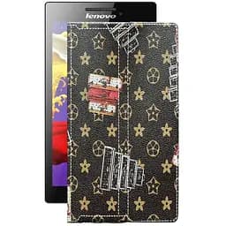 Чехол StatusCASE из экокожи для планшета Lenovo Tab 2 A7-30 Луи-Витон-коричневый