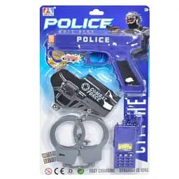 Набор с оружием, звук, свет, рация, наручники, 35x22x3 см (в ассортименте)