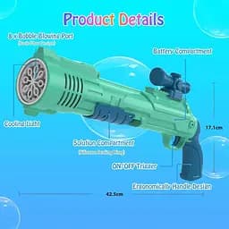 Гвинтівка-бульбашковий пістолет GreatPro Bubble Machine Bubble Shooter - мініатюра 2
