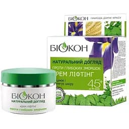 Крем-лифтинг Біокон Натуральный уход Против глубоких морщин 45+ 50 мл