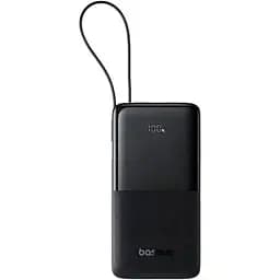 Зовнішній акумулятор Baseus Bipow 2 Digital Display Power Bank With Built-in USB-C Cable 10000mah 20W Cluster Black (P10077101113-00)