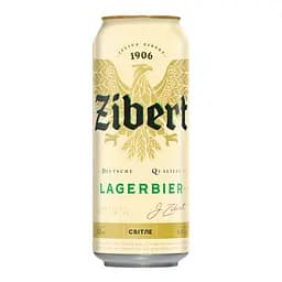 Пиво світле Zibert Lagerbier пастеризоване 4.4% 0.5 л з/б