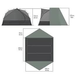 Намет Sea to Summit Ikos Evo TR3 Сірий - мініатюра 2