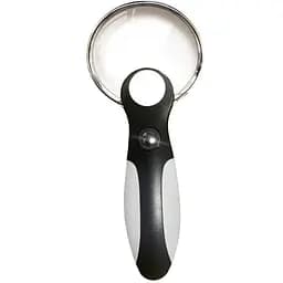 Лупа с LED подсветкой ручная WD-414 увеличительное стекло фонарик для чтения