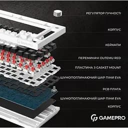 Клавіатура GamePro Red з Hot-Swap RGB Black дротова механічна (MK160B) - мініатюра 15