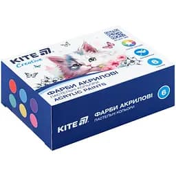 Фарби акрилові Kite Creative 6 пастельних кольорів по 20 мл (K-272)