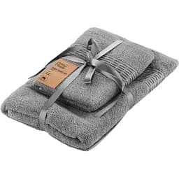 Набір рушників махрових Ardesto Lotus, 140х70/90х50 см, 2 шт., сірий (ART2357SG)