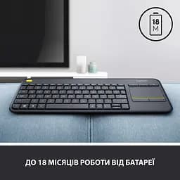 Клавіатура Logitech K400 Plus Touch Wireless Black UA (920-007145) [81156] - мініатюра 8