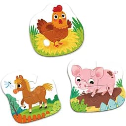 Пазл DoDo 3 в 1 День на фермі, 9 елементів (300394) - мініатюра 2