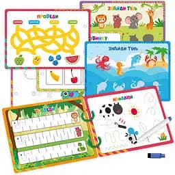 Розвиваюча гра Vladi Toys картки на кільцях пиши-стирай Левеня (VT2020-02) - мініатюра 4