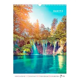 Календар настінний Axent А3 Waterfalls 2026 рік (8804-26-2-A) - мініатюра 8