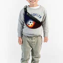 Сумка-бананка детская футбол с принтом ,32х15см,сумка футболиста для мальчика через плечо (00174)