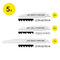 Полотна для шабельної пили Trotec 5 pieces Wood/Metal Set - мініатюра 2