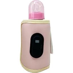 Портативний підігрівач для дитячих пляшечок MegaZayka з індикатором температури MGZ-0222(Pink) 