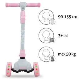 Дитячий самокат Kidwell Jax Gray/Pink (5901130085002) - мініатюра 10