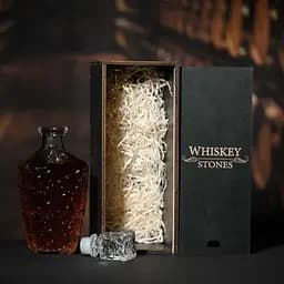 Подарунковий набір віскі Whiskey Stones №11 графин Dedalo в дерев'яному пеналі - мініатюра 4