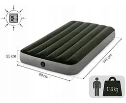 Велюровый матрас, 99x191x25 см, до 136 кг, зелёный