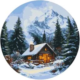 Картина за номерами Brushme Казкова хатинка в лісі (Розмір L) 40x40 см
