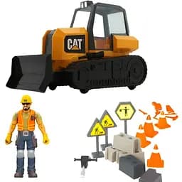 Игровой мини-набор Funrise Строительная площадка Бульдозер с фигуркой и аксессуарами (83455)
