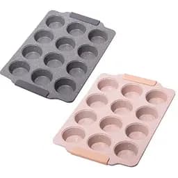 Форма для выпечки Kamille кексов Marble 12 ячеек 38х26х3 см kuh0006936