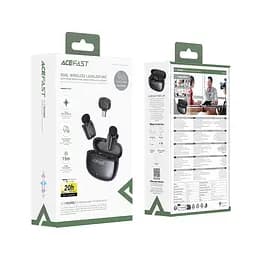 Бездротова мікрофонна система ACEFAST R2 wireless lavalier microphones Black (6974316284901) - мініатюра 2