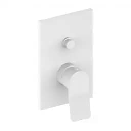 Смеситель для душа Paffoni Tilt с металической накладкой white matt TI015BO/M, Белый матовый