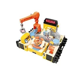 Трек с трейлером SJ 680 B-1, 3 машинки, звуки, мелодии, подсветка, руль, подвижные элементы