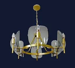 Люстра з попелястими плафонами в стилі лофт Levistella 756LPR0032-6 GD+BK - мініатюра 2
