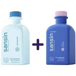 Набір: Гель для прання Sansin Spring Blossom Універсальний 2 л + Кондиціонер для прання Sansin Moonson Універсальний 2 л