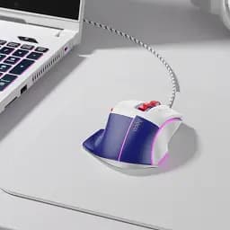 Ігрова миша Hoco GM31 Overlord LuXiaominous GaXiaoming Wired Mouse White Blue - мініатюра 4