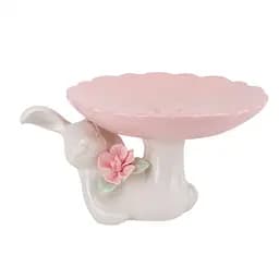 Підставка Elisey Кролик з квіткою рожева 9 см (5009-028)